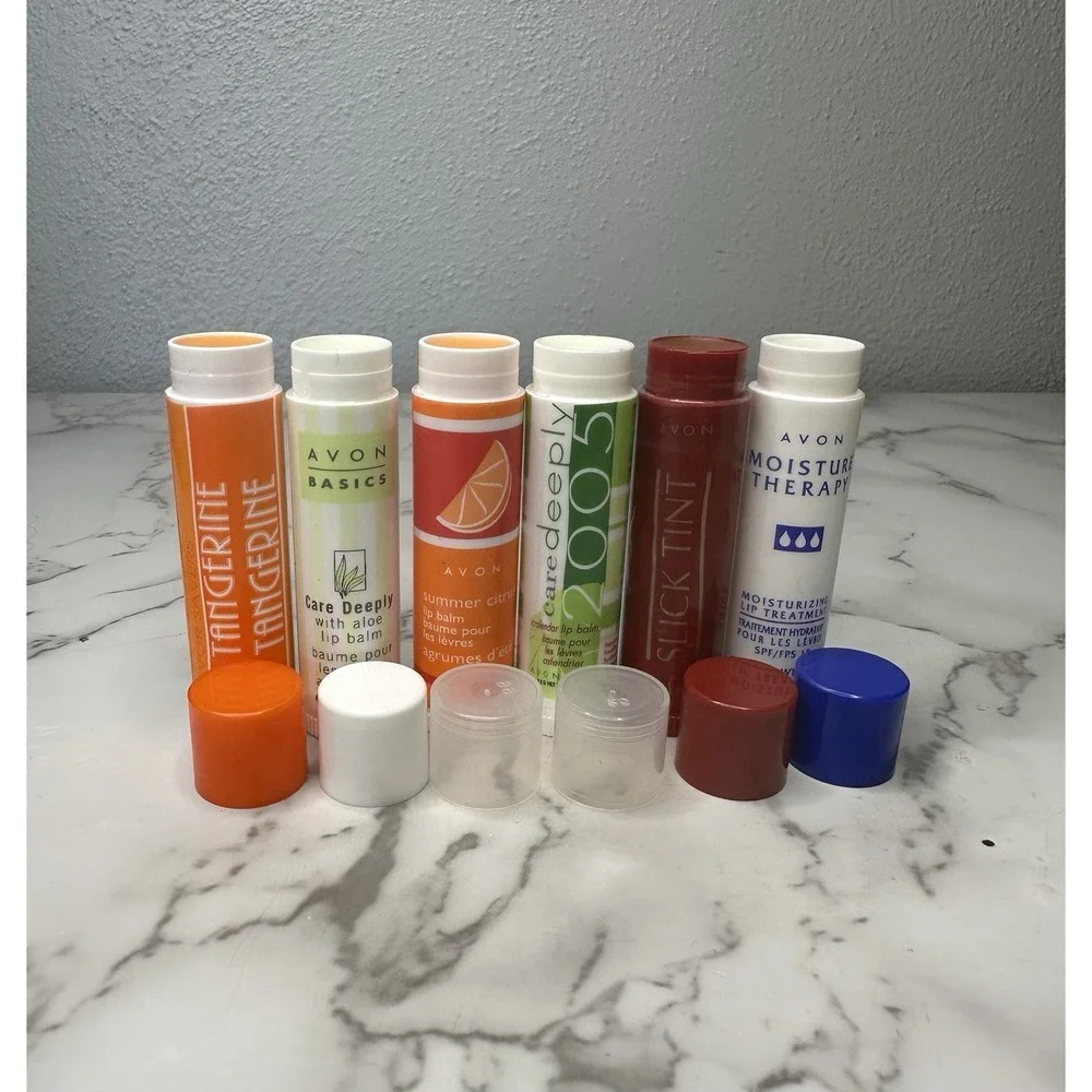 Mixed Lot Of 6 Avon Lip Balm‎ Moisture Therapy Care Deeply Summer Citrus NEW